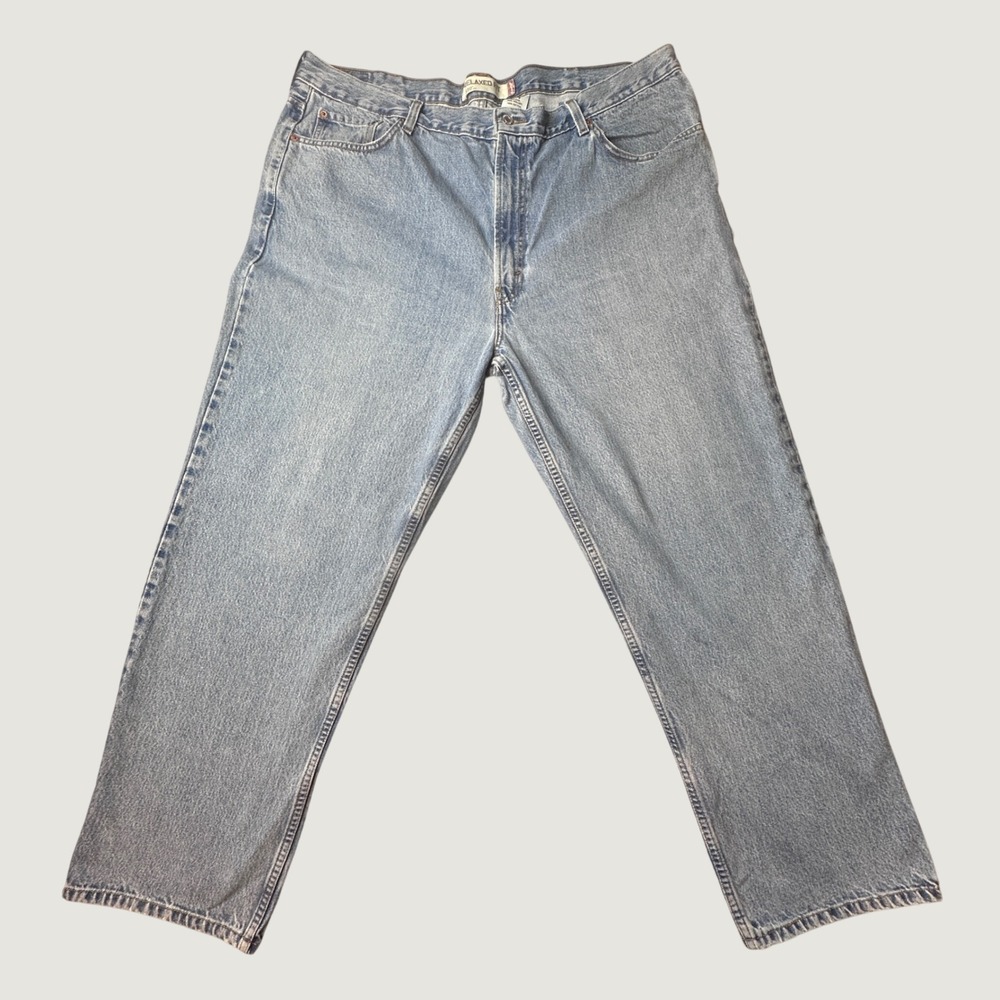 Vintage Levi's 550 Jeans Mens 44x30 Relaxed Fit Light Wash Blue Tapered Denim